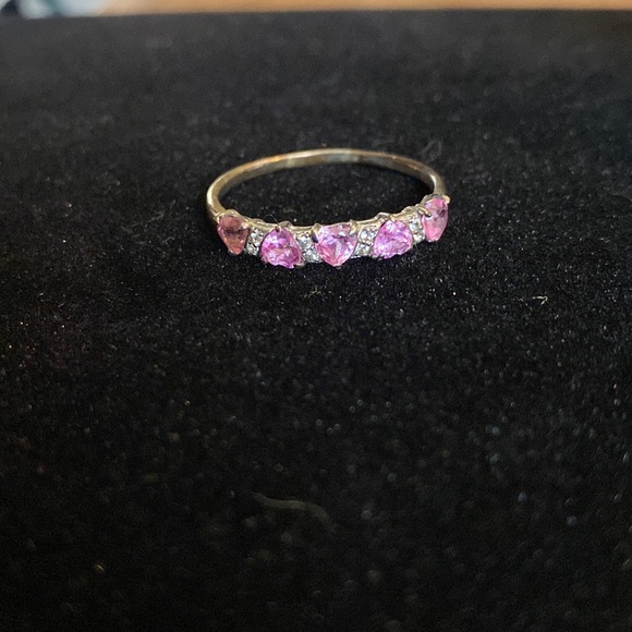 Pink sapphire heart ring - Picture 2 of 5